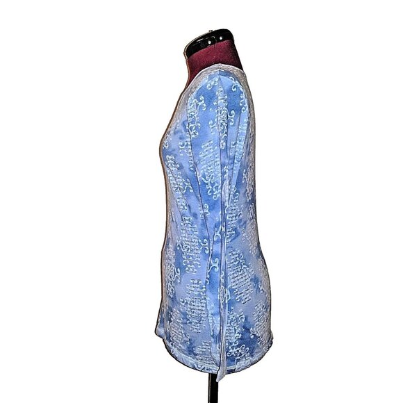 Danskin Now Top Multicolor Women Size Medium  Cotton Blend Long Sleeve - Picture 4 of 7